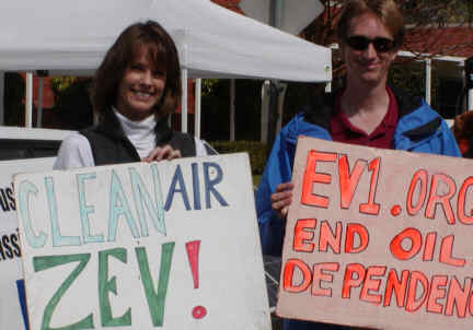 Alexandra and Ted at the Vigil on a sunny day